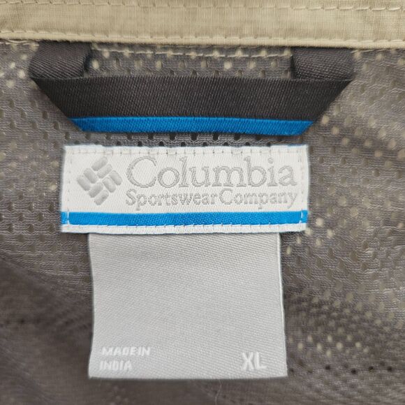 COLUMBIA High Performance Button Shirt Brown Khaki Boys XL (L possibly) - Picture 8 of 11